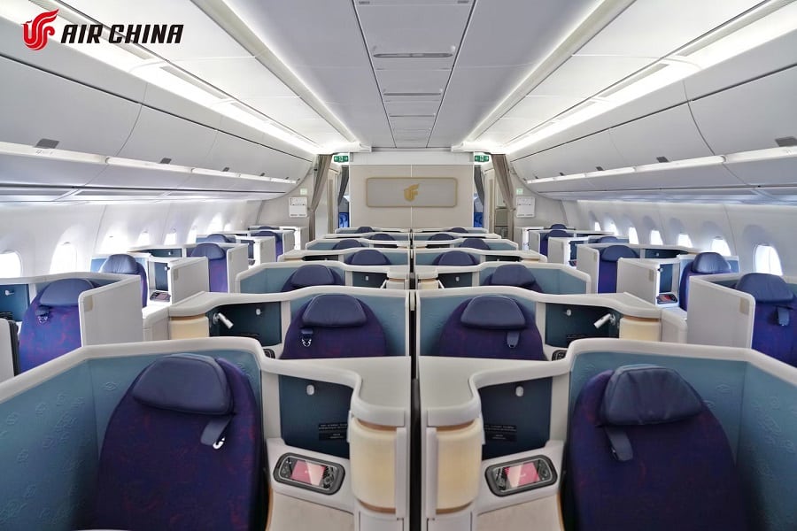 Air China Reveals Swanky Brand New Business Class Cabin On Airbus A350